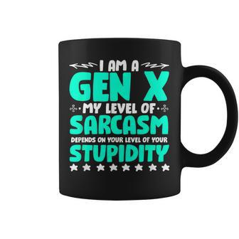 Level Of Sarcasm Humor Generation X Gen X Coffee Mug - Seseable