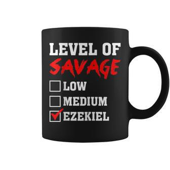 Level Of Savage Ezekiel Custom Name Coffee Mug - Monsterry CA