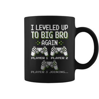 I Leveled Up To Big Bro Again Brother Gamer Video Game Coffee Mug - Monsterry AU
