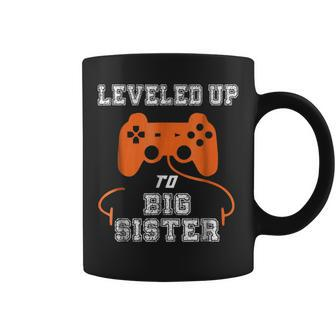Leveled Up To Big Sister New Big Sister For Game Coffee Mug | Crazezy DE