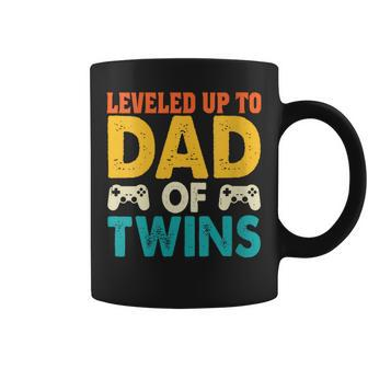 Leveled Up To Dad Of Twins Gaming Fathers Day Coffee Mug - Seseable