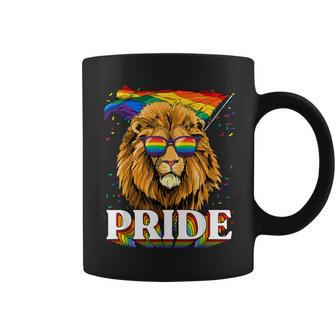 Lgbt Lion Gay Pride Lgbtq Rainbow Flag Sunglasses Coffee Mug - Monsterry UK