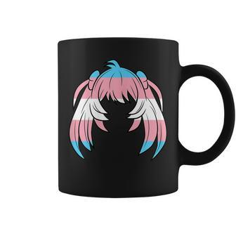 Lgbt-Q Anime Transgender Pride Japanese Girl Hair Women Coffee Mug - Monsterry CA