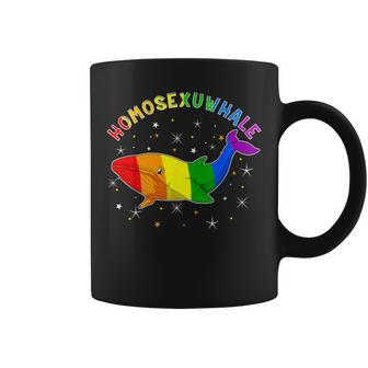 Lgbtq Gay Lesbian Queer Homosexuwhale Whales Coffee Mug - Monsterry DE