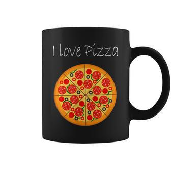 Liebe zur Pizza Grafik Tassen, Unisex mit Pizza-Motiv - Seseable