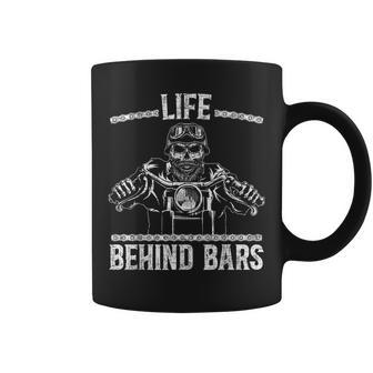 Life Behind Bars Biker Motorcycle Coffee Mug - Monsterry