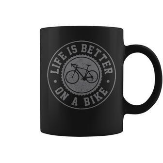 Life Is Better A Bike Cycling Bicycle Cyclist Coffee Mug | Mazezy