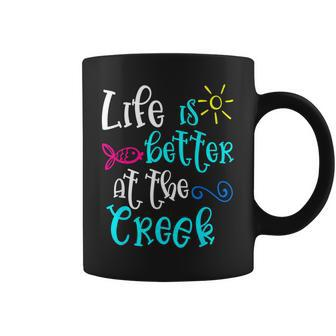 Life Is Better At The Creek Cute Girls Summer Coffee Mug - Monsterry DE