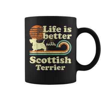 Life Better Scottish Terrierintage Hund Mama Papa Tassen - Geschenkecke