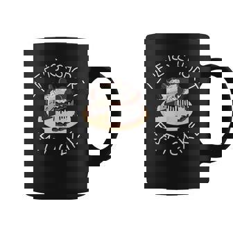 Life Is Short Eat Cake Yolo No Regrets Coffee Mug - Monsterry