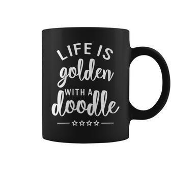 Life Is Golden Ever With Mom Dad Cute Doodle Coffee Mug | Crazezy