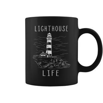 Lighthouse Living That Seaside Life Sailing Coastal Sea Coffee Mug - Monsterry UK