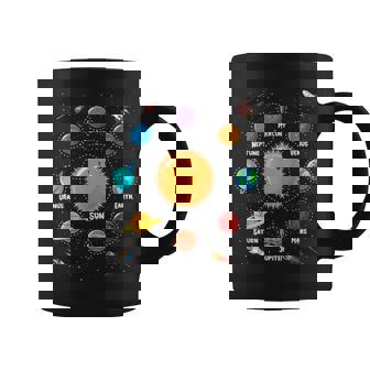 Lindo Sistema Solar De Planetas Coloridos Regalo Para Niños Taza de café - Regaloses