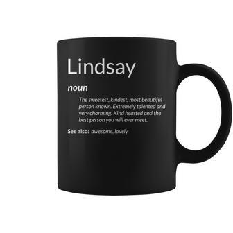 Lindsay Is Kind Hearted Name Definition Lindsay Coffee Mug - Monsterry UK