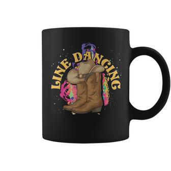 Line Dancing Cowboy Boots Hat Line Dancer Western Line Dance Coffee Mug - Thegiftio UK