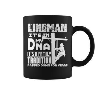 Lineman Lineman It's In My Dna Coffee Mug | Mazezy