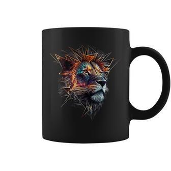 Lion Animal Lover Motif Animal Zoo Print Lion Coffee Mug - Seseable