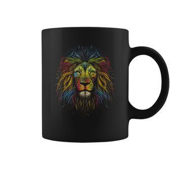 Lion Colorful Lions King Of Animals From Africa Coffee Mug - Thegiftio UK