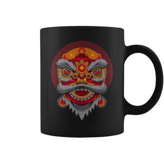 Lion Dance Head Happy Chinese New Year Year Rabbit 2023 Coffee Mug - Monsterry UK