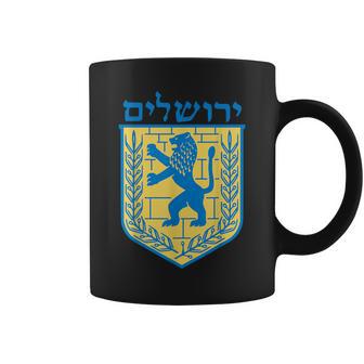 Lion Of Judah Israel Jewish Jerusalem Sign Jew Hebrew Coffee Mug - Monsterry CA