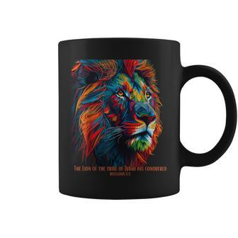 Lion Of Judah Jesus Revelation Bible Verse Christian Coffee Mug - Seseable