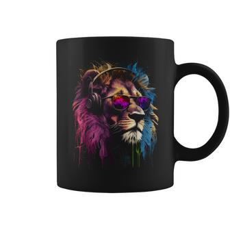 Lion Sunglasses Party Music Lion Love Lion Fans Lions Coffee Mug - Thegiftio UK