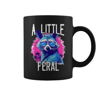 A Little Feral Raccoon Animal Raccoon Trash Panda Coffee Mug - Monsterry UK
