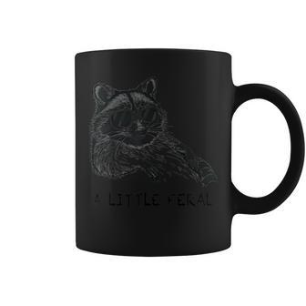 A Little Feral Raccoon With Moon Animal Raccoon Trash Panda Coffee Mug - Monsterry UK