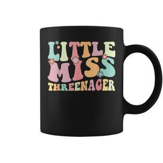 Little Miss Threenager 3Rd Birthday 3 Year Old Girl Coffee Mug - Seseable