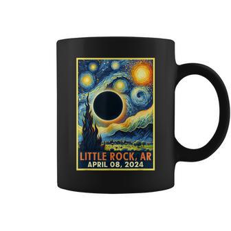 Little Rock Arkansas Total Solar Eclipse 2024 Starry Night Coffee Mug - Monsterry CA