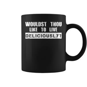 Like To Live Deliciously Coffee Mug - Monsterry