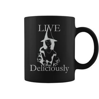 Live Deliciously Witch Coffee Mug - Monsterry AU