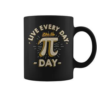 Live Every Day Like It's Pi-Day Vintage Pi Day Coffee Mug - Monsterry CA