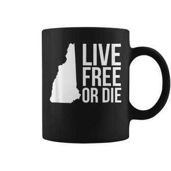 Live Free Or Die Nh Motto New Hampshire Map Coffee Mug - Monsterry DE