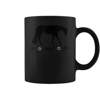 Live Laugh Lope Equestrian Western Pleasure Horse Coffee Mug - Monsterry AU