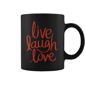 Live Laugh Love Pretty Stylish Motivational Coffee Mug - Monsterry