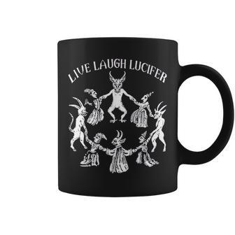 Live Laugh Lucifer Horror Satan Satanic Demonc Devil Goat Coffee Mug - Thegiftio UK