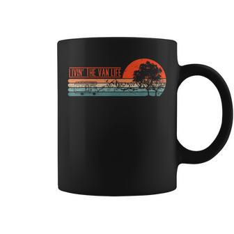 Livin That Van Life Retro Camper Camping Van Coffee Mug - Monsterry DE