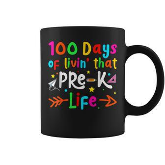 Living 100 Days Of School Pre-K Life Teachers Boys Girls Coffee Mug - Monsterry AU