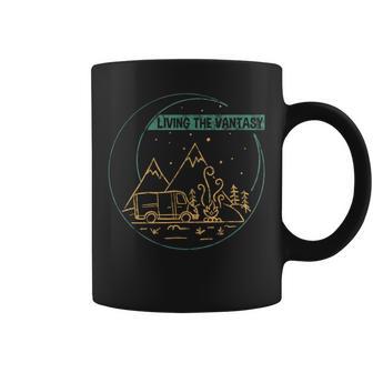 Living The Vantasy Outdoor Camper Van Life Coffee Mug - Monsterry CA