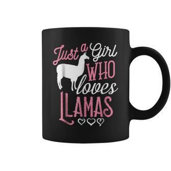 Llama Just A Girl Loves Llamas Coffee Mug | Crazezy