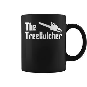 Logging The Tree Butcher Cheinsaw Wood Chopper Forest Coffee Mug | Mazezy