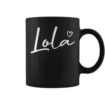 Lola For Grandma Heart Mother's Day Lola Coffee Mug - Seseable