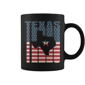 Lone Star Texas American Flag Coffee Mug | Mazezy