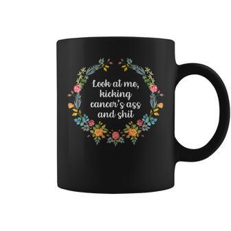 Look At Me Kicking Cancer's Ass Breast Cancer Coffee Mug - Monsterry