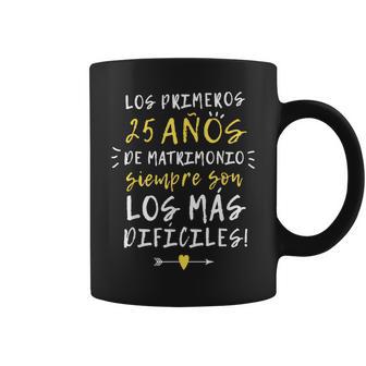 Los Primeros 25 Años Aniversario De Pareja Boda Regalo Taza de café - Regaloses