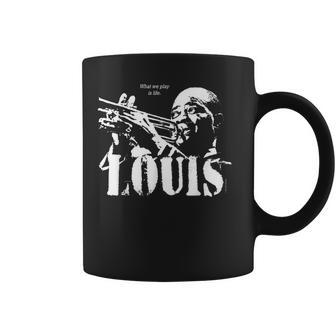 Louis Jazz Wisdom Trumpet Musician 1-Color Coffee Mug - Monsterry