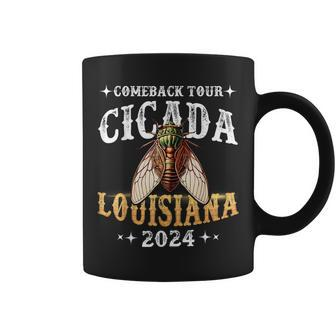 Louisiana 2024 Cicada Comeback Tour Vintage Bug & Women Coffee Mug - Monsterry AU