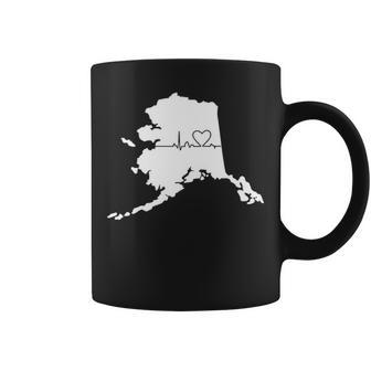 I Love Alaska Heartbea Coffee Mug | Mazezy