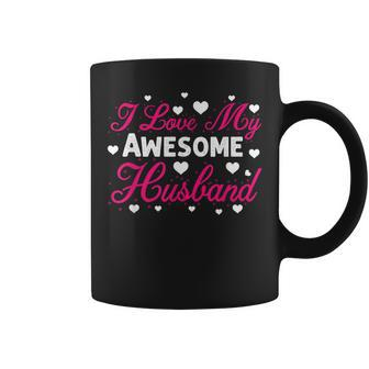 I Love My Awesome Husband Wife Father's Day Usa Coffee Mug - Monsterry UK